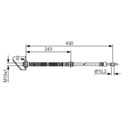 Brzdová hadica BOSCH 1 987 481 B30