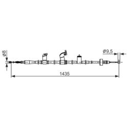Ťažné lanko parkovacej brzdy BOSCH 1 987 482 843 - obr. 4