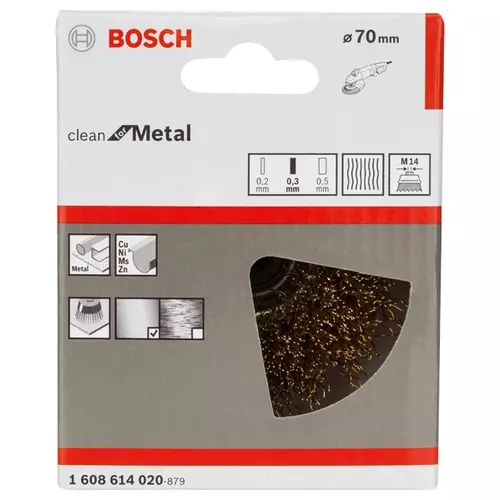 BOSCH Hrncová kefa PRO Metal clean, 70 × 0,30 mm, závit (13)