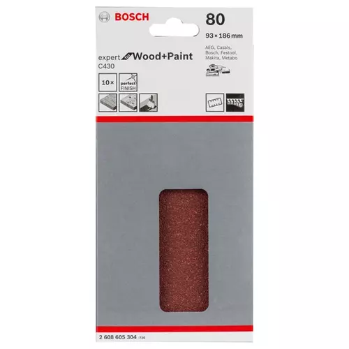 BOSCH Brúsny list C430, 10-kusové balenie (3)