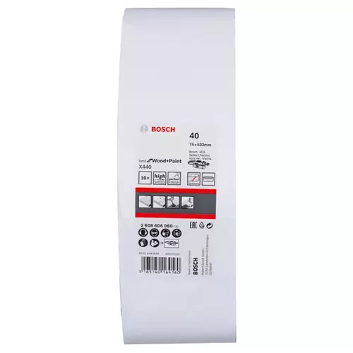 BOSCH Brúsny pás PRO X440, 75 × 533 mm, G40, 10 ks (14)