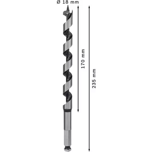 BOSCH Hadovitý vrták do dreva PRO Wood, 18 x 170 x 235 mm