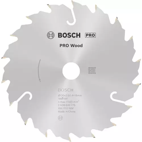 BOSCH Kotúč PRO Wood na drevo pre okružné píly, 130 x 2 x 16 mm (6)