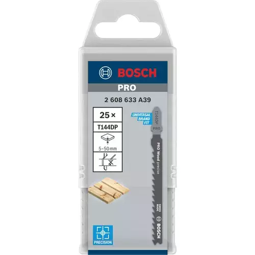 BOSCH List do priamočiarej píly PRO Wood precise T144DP 100 mm, 25 ks