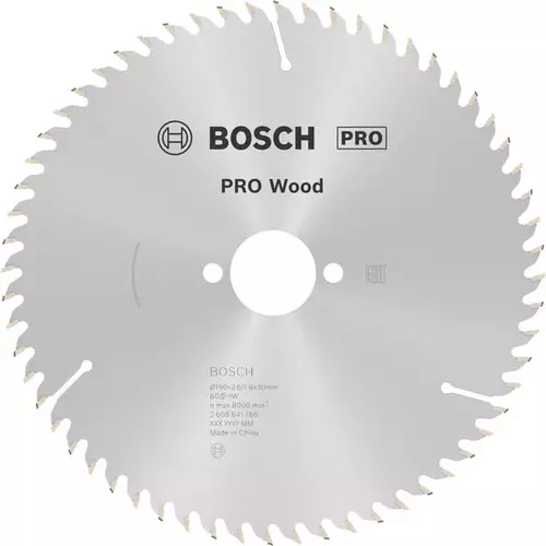 BOSCH Kotúč PRO Wood na drevo pre okružné píly, 190 x 2,6 x 30 mm (6)