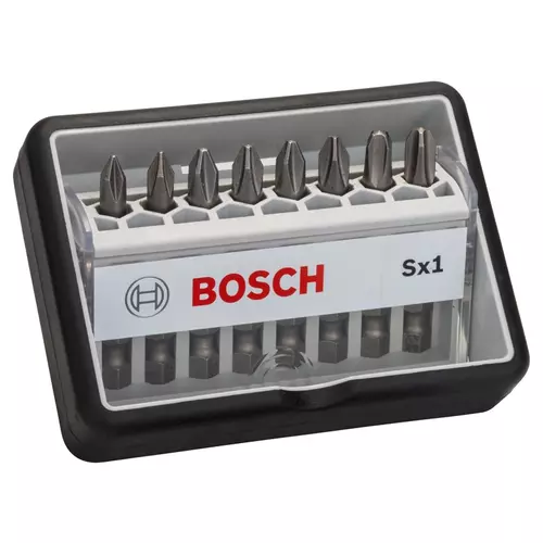 BOSCH 8-dielna sada skrutkovacích bitov Sx PH Robust Line, verzia Extra Hard