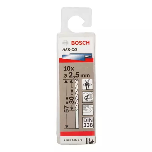 BOSCH Špirálový vrták do kovu PRO Stainless Steel HSS-Co, 2 × 30 × 57 mm, 10 ks (19)