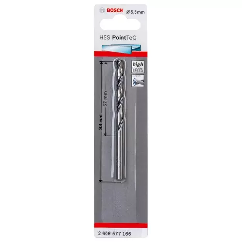 BOSCH Skrutkovitý vrták HSS PointTeQ 5,5 mm