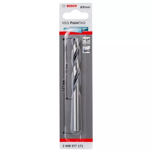 BOSCH Skrutkovitý vrták HSS PointTeQ 8,0 mm