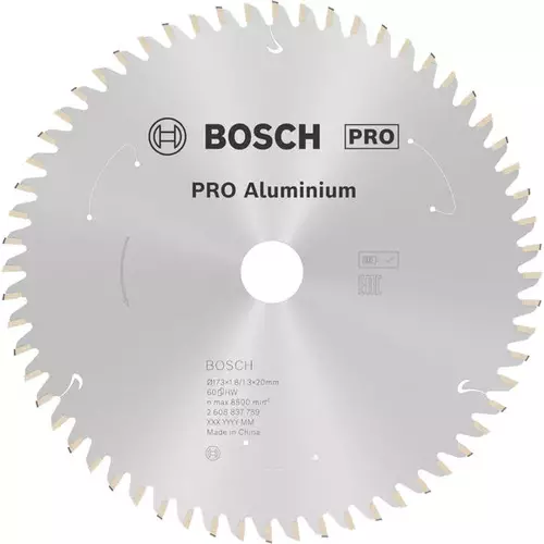 BOSCH Kotúč PRO Aluminium cordless na hliník pre akumulátorové okružné píly, 173 x 1,8 x 20 mm (6)