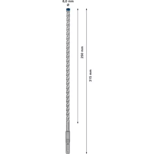 BOSCH Príklepový vrták EXPERT SDS plus-7X, 8 × 250 × 315 mm