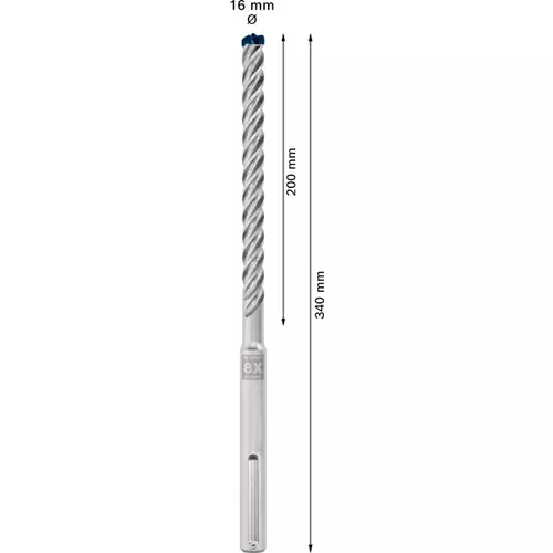 BOSCH Príklepový vrták EXPERT SDS max-8X, 16 × 200 × 340 mm