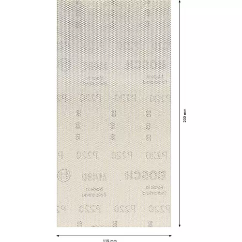 BOSCH Brúsny papier EXPERT M480 pre orbitálne brúsky, 115 x 230 mm, zrnitosť 220, 10 ks (4)