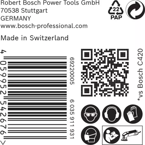 BOSCH Brúsny papier pre trojuholníkové brúsky EXPERT C470, 93 mm, zrnitosť 100, 50 ks (6)