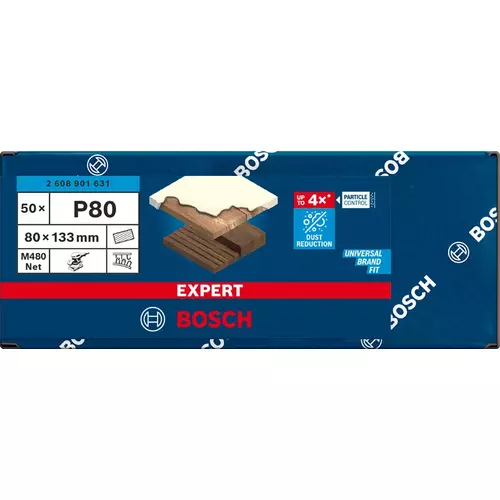 BOSCH Brúsna mriežka EXPERT M480, 80 × 133 mm, G 80, 50 ks (3)