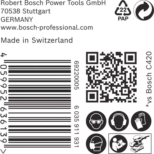 BOSCH Brúsny papier EXPERT C470 80 × 133 mm, G 120, 50 ks (6)