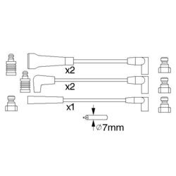 Sada zapaľovacích káblov BOSCH 0 986 356 780 - obr. 4