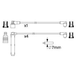 Sada zapaľovacích káblov BOSCH 0 986 357 223 - obr. 4