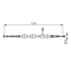 Ťažné lanko parkovacej brzdy BOSCH 1 987 477 554 - obr. 4