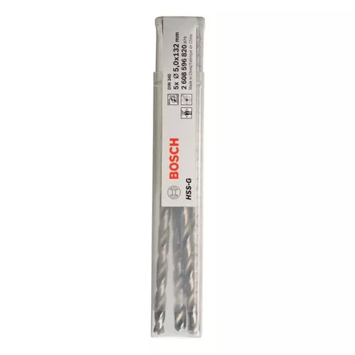 BOSCH Špirálový vrták PRE Metal HSS-G, dlhý, 5 × 87 × 132 mm, 5 ks (14)