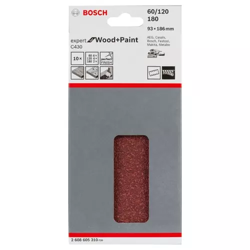 BOSCH Brúsny list C430, 10-kusové balenie (3)