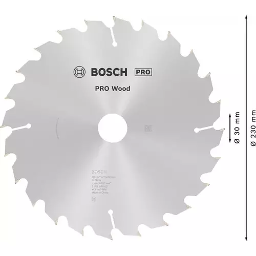 BOSCH Kotúč PRO Wood na drevo pre okružné píly, 230 x 2,8 x 30 mm (5)