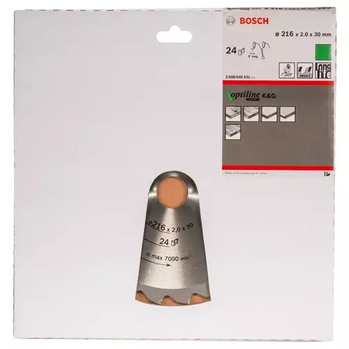 BOSCH Kotúč PRO Wood na drevo pre okružné píly, 216 x 2 x 30 mm (30)