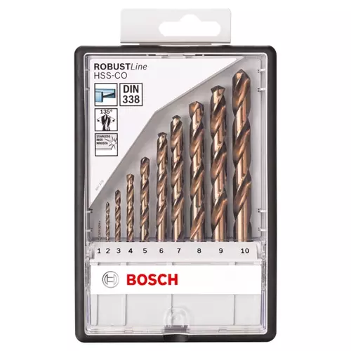 BOSCH Sada skrutkovicových vrtákov PRO Stainless Steel HSS-Co, 10 ks (15)