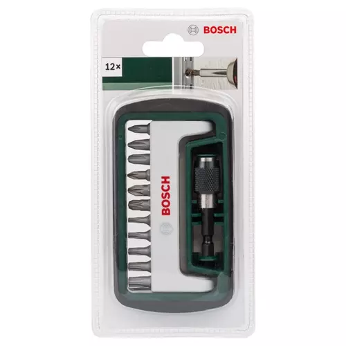 BOSCH 12-dielna sada skrutkovacích hrotov Standard, rôzne (PH, PZ, T) (3)