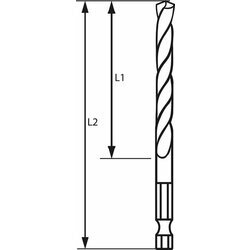 BOSCH Skrutkovitý vrták HSS so šesťhrannou stopkou 2,0 mm (11)