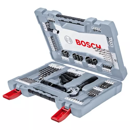 BOSCH 91-dielna sada vrtákov a skrutkovacích hrotov Premium X-Line