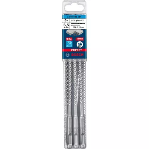 BOSCH Príklepový vrták EXPERT SDS plus-7X, 6,5 x 150 x 215 mm, 10 ks (2)