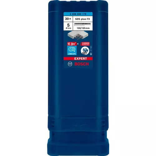 BOSCH Príklepový vrták EXPERT SDS plus-7X, 5 x 100 x 165 mm, 30 ks (2)