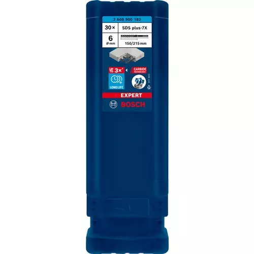 BOSCH Príklepový vrták EXPERT SDS plus-7X, 6 x 150 x 215 mm, 30 ks (2)