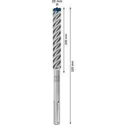 BOSCH Príklepový vrták EXPERT SDS max-8X, 25 x 200 x 320 mm (3)