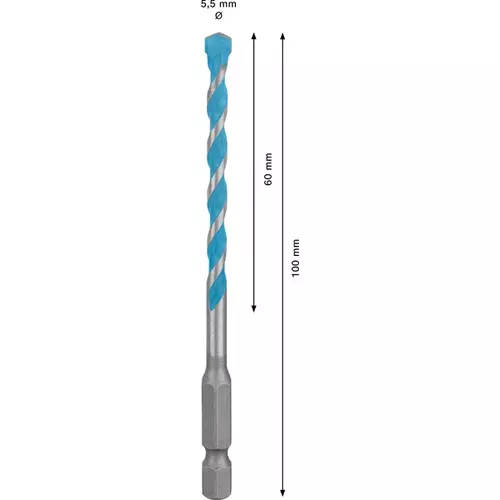 BOSCH Vrták EXPERT HEX-9 MultiConstruction 5,5 × 60 × 100 mm