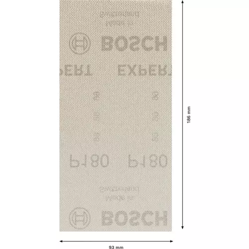 BOSCH Brúsny papier EXPERT M480 pre orbitálne brúsky, 93 x 186 mm, zrnitosť 180, 50 ks (4)