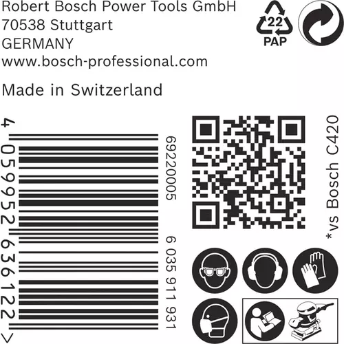 BOSCH Brúsny papier EXPERT C470 80 × 133 mm, G 80, 50 ks (6)