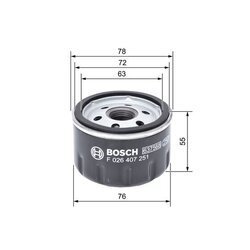 Olejový filter BOSCH F 026 407 251 - obr. 4