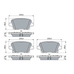 Sada brzdových platničiek kotúčovej brzdy BOSCH 0 986 424 872 - obr. 6