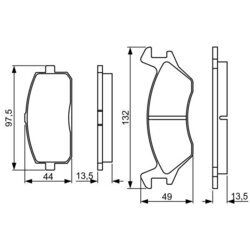 Sada brzdových platničiek kotúčovej brzdy BOSCH 0 986 495 361