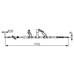 Ťažné lanko parkovacej brzdy BOSCH 1 987 482 529