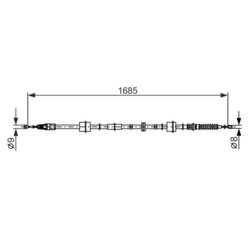 Ťažné lanko parkovacej brzdy BOSCH 1 987 482 660 - obr. 4