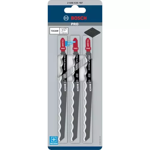 BOSCH List do priamočiarej píly PRO Soft Material T313AW, 152 mm, 3 ks (3)