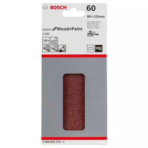 BOSCH Brúsny list C430, 10-kusové balenie (3)