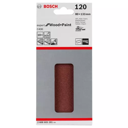 BOSCH Brúsny list C430, 10-kusové balenie (3)