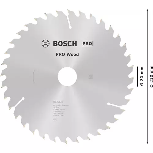 BOSCH Kotúč PRO Wood na drevo pre okružné píly, 210 x 2,8 x 30 mm (5)