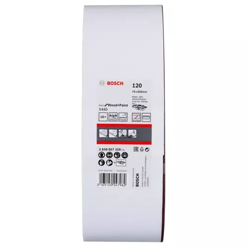 BOSCH Brúsny pás PRO X440, 75 × 533 mm, G120, 10 ks (14)