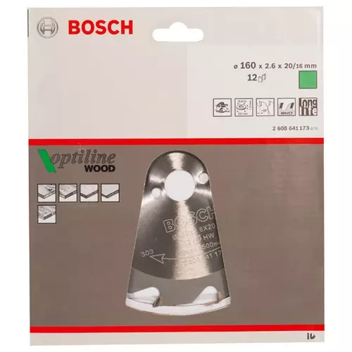 BOSCH Kotúč PRO Wood na drevo pre okružné píly, 160 x 2,6 x 20 mm (20)