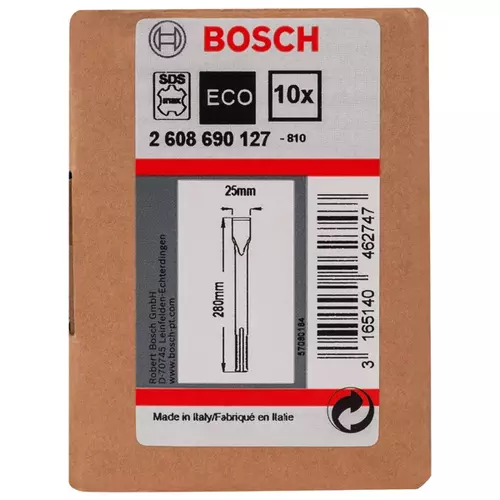 BOSCH Plochý sekáč PRO SDS max-4C, 25 × 280 mm, 10 ks (20)